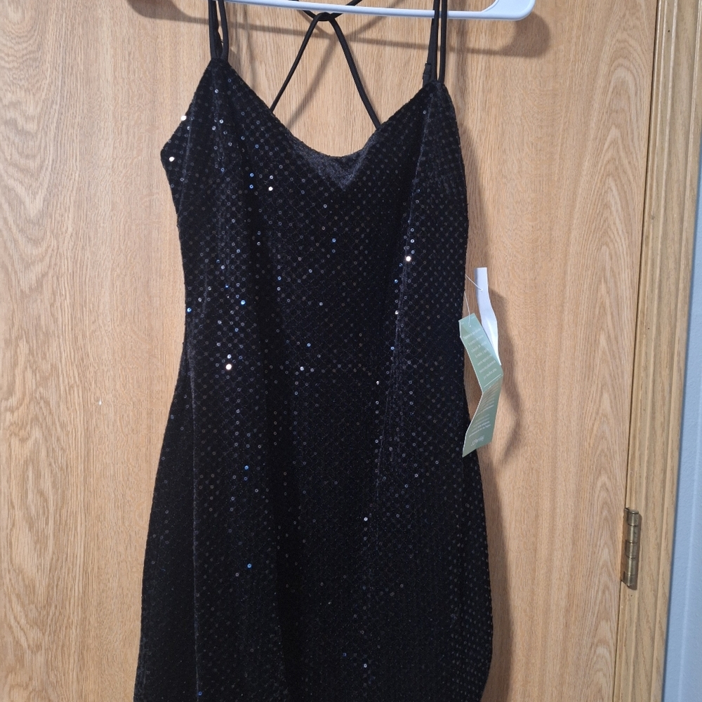 Black Sequin Dress